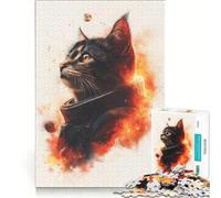 1000 Pieces Puzzles for Adults Space Cat Astronaut, Brain Teaser Game, Interesting Stress Reduction, Great Gift for Gaming 38x26cm