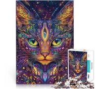 1000 Pieces Puzzles for Adults Space Cat Made of cardboard for age 14+ Educational games Home decoration Secret Santa Gifts。size：26x38cm/10.24x14.96inch