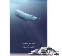 1000 Pieces Puzzles for Adults Sperm Whale Creative Square Jigsaw Puzzles for Adults, Paper Puzzles Home Decoration Jigsaw Puzzles 38x26cm/1000pcs
