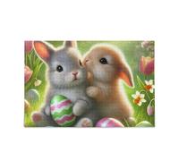 1000 Pieces Puzzles for Adults - Spring Bunny Friends Easter Puzzle Family Game Adult Decompression Child Education Gift for Intellective Educational Game,Gift