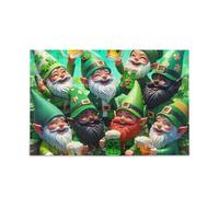 1000 Pieces Puzzles for Adults - St Patrick's Day Gnomes Puzzles Beginners Puzzle Toys, Spend Time to Get A Sense of Accomplishment for Home Decor