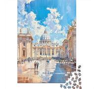1000 Pieces Puzzles for Adults St. Peter's Basilica Painting-1 Jigsaw for Adults Anti-Stress Toys Difficult Hard Difficult And Challenge 38x26cm/1000pcs