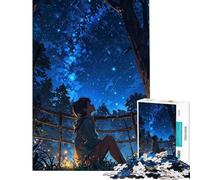1000 Pieces Puzzles for Adults Starry Night Contemplation Puzzles for Adults Hands-on Game Analysis And Logic Unique Gifts for Birthday And Christmas (Size 38x26cm)