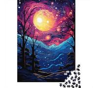 1000 Pieces Puzzles for Adults Starry Night Sky Art Print Puzzles for Adults Hands-on Game But Fun And Humorous Parent-child Interaction 38x26cm/1000pcs