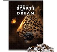 1000 Pieces Puzzles for Adults Starts With A Dream Made of Wood, Perfect for Family Fun on Birthdays, Christmas 50x75cm Engaging Family Game Night Activity