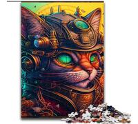 1000 Pieces Puzzles for Adults Steampunk Cat Jigsaw Puzzles for Adults size50x75cm Gift for Men And Women, Daily & Special Occasion