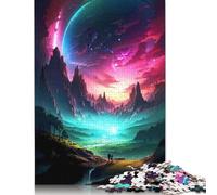 1000 Pieces Puzzles for Adults Stellar Serenity Landscape Creative Square Jigsaw Puzzles for Adults, Wooden Puzzles Home Decoration Jigsaw Puzzles 1000pcs (75x50cm)