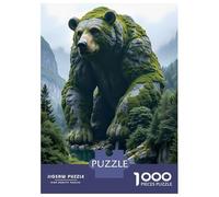 1000 Pieces Puzzles for Adults Stone Bear in Forest Jigsaws for Adults Relax Games Enhance Memory Unique Gifts for Birthday And Christmas 52x38cm/1000pcs