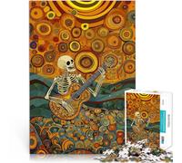 1000 Pieces Puzzles for Adults Sugar Skeleton Guitarist Pädagogisches Familienspiel Geschenke für Freunde und Familie75x50cm