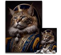 1000 Pieces Puzzles for Adults Sun King Cat Puzzles for Adults Brain Teaser Game for Teenagers, Perfect 50x75CM/19.68x29.52inch