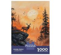 1000 Pieces Puzzles for Adults Sun Kissed Glade Deer Jigsaw for Adults Anti-Stress Toys Difficult Hard Difficult And Challenge 70x50cm/1000pcs
