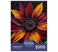 1000 Pieces Puzzles for Adults Sunflower Painting with Dark Background Puzzles for Adults Hands-on Game But Fun And Humorous Parent-child Interaction 70x50cm/1000pcs