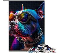 1000 Pieces Puzzles for Adults Sunglasses Dog Jigsaw Puzzles for Adults 1000 Home Decor Gift, Brain Teaser Game (Szie 26x38 cm)