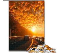 1000 Pieces Puzzles for Adults Sunset Road Puzzle Perfect for Teenagers, Family Bonding, Brain Teaser & DIY Home Decor Gift 50X75CM