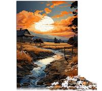 1000 Pieces Puzzles for Adults sunset scene Stress Relief Toys 26x38cm deal as gifts for the whole family for teenager Age 14 Years Up