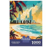1000 Pieces Puzzles for Adults Surfing Gold Coast Teenager Puzzles Brain Teaser Game Home Decoration for Is Ideal As A Gift 52x38cm/1000pcs