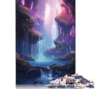 1000 Pieces Puzzles for Adults Surreal Fantasy Waterfall Square Puzzle for Adults & Wooden Puzzles Home Decor 1000pcs (75x50cm)