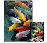 1000 Pieces Puzzles for Adults Swimming Koi Puzzle Learning Educational Toys,is Ideal As Gifts for The Whole Family for Ages 14+ 50X75CM