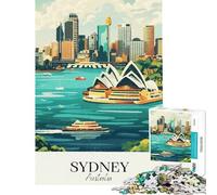 1000 Pieces Puzzles for Adults Sydney Australia Cityscape Relaxing Games for Educational Game Challenge Toy Secret Santa Gifts Analysis And Logic (size 38x26cm)