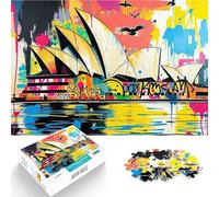 1000 Pieces Puzzles for Adults Sydney Opera House Graffiti Art Spielspielzeug Einzigartige Wohndekoration und Geschenke75x50cm