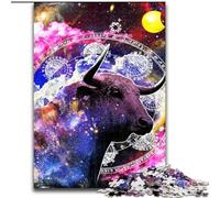 1000 Pieces Puzzles for Adults Taurus Zodiac Wall Art Made of Wood, for Parents, Lovers, Friends - Age 14+ 50x75cm Birthday Party for Men Women