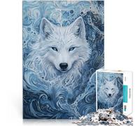 1000 Pieces Puzzles for Adults teenagers arctic fox Made of cardboard for age 14+ Family Games deal as gifts for the whole family 。size：26x38cm/10.24x14.96inch