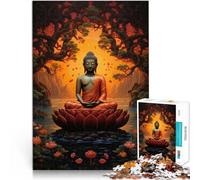 1000 Pieces Puzzles for Adults teenagers Buddha Art Made of cardboard for age 14+ Family Fun It is ideal as a gift for the whole family。size：38x52cm/14.96x20.47inch