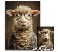 1000 Pieces Puzzles for Adults Teenagers Donkey with Glasses Puzzle Fun Games, Is Ideal As A Gift for The Whole Family for for Age 14 26X38CM