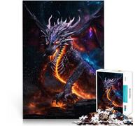 1000 Pieces Puzzles for Adults teenagers “Dragon Fire Night Galaxy” Made of wood,for 14+ Analysis and logic Difficult Hard Gifts for Women Men 。size:50x75cm/14.96x20.47inch
