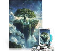 1000 Pieces Puzzles for Adults teenagers Floating Island with Tree Made of cardboard for age 14+ Challenging Game Games Toys Gift。size：26x38cm/10.24x14.96inch