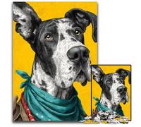 1000 Pieces Puzzles for Adults Teenagers Hip Hop Dog Cardboard Puzzles Educational Games, with Matching Poster And Trivia Sheet for Age 14 Years Up 26X38CM