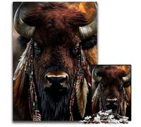 1000 Pieces Puzzles for Adults Teenagers Indian Yak Cardboard Jigsaw Puzzles Difficult And Challenge, Great Gifts And Toys for Age 14 26X38CM
