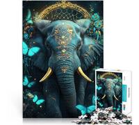 1000 Pieces Puzzles for Adults teenagers Jungle Magic Elephant Made of cardboard，Suitable for people aged 14 and above Educational toy for learning Family Games Christmas Birthday Gifts 。