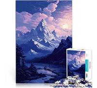 1000 Pieces Puzzles for Adults teenagers Mountains Art Made of wood for age 14+ Anti-stress family game difficult challenge Gifts Ideas。size：50x75cm/19.68x29.52inch