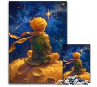 1000 Pieces Puzzles for Adults Teenagers Night Sky The Little Prince Wooden Puzzles for Home Decoration Gifts, Family Challenging Toy Perfect for Game Nights 50X75CM