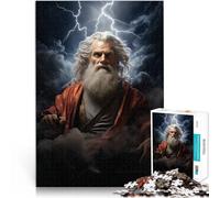 1000 Pieces Puzzles for Adults teenagers Perun Slavic Art Made of cardboard for age 14+ Relaxing games Improving love between couples。size：38x52cm/14.96x20.47inch
