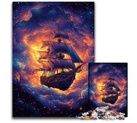 1000 Pieces Puzzles for Adults Teenagers Pirate Ship Wooden Jigsaw Puzzles Fun Games, Is Ideal As A Gift for The Whole Family for for Age 14 50X75CM