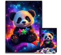 1000 Pieces Puzzles for Adults Teenagers Star Panda Cardboard Puzzles for Home Decoration Gifts, Family Challenging Toy Perfect for Game Nights 26X38CM