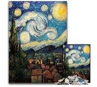 1000 Pieces Puzzles for Adults Teenagers Starry Night Country Cardboard Puzzles for Teenagers, Couples, And Friends for Birthdays, Christmas 26X38CM