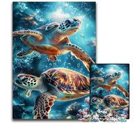 1000 Pieces Puzzles for Adults Teenagers Turtle on The Seabed Wooden Puzzles for Teenagers, Couples, And Friends for Birthdays, Christmas 50X75CM
