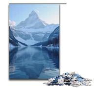 1000 Pieces Puzzles for Adults The Blue Lake Reflects The Snow-capped Mountains Wooden Jigsaw for Adults And Kids Stress Relief Tool 1000 PCS(38x26cm)