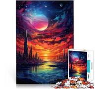 1000 Pieces Puzzles for Adults The City Sunset Decompressing Intellectual Educational Toy 26x38cm Enhance love between couples