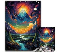 1000 Pieces Puzzles for Adults The Colorful Psychedelia of Cosmic Mountain Difficult Puzzles for Adults Perfect for Christmas Halloween Easter New Year 1000 PCS(38x26cm)