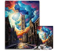 1000 Pieces Puzzles for Adults The Colorful Psychedelia of Ghent’s Bell Tower Paper Puzzles Challenging Brain Teaser - Relaxing Toy for Teenagers 1000 PCS(38x26cm)