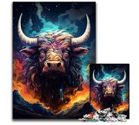1000 Pieces Puzzles for Adults The Colorful Psychedelia of Starry Yak Difficult Puzzles for Adults Perfect for Christmas Halloween Easter New Year 1000 PCS(75x50cm)