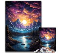 1000 Pieces Puzzles for Adults The Colorful Psychedelia of The Cosmic Lake Difficult Puzzles for Adults Perfect for Christmas Halloween Easter New Year 1000 PCS(75x50cm)