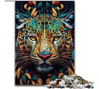 1000 Pieces Puzzles for Adults The Cunning Jaguar Jigsaw Made of Wood,Ideal for Home & Office Decor, for Birthday 1000pcs(50x75cm)