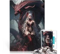 1000 Pieces Puzzles for Adults The Dragon Queen Herausforderndes Spielspielzeug Einzigartige Wohndekoration und Geschenke75x50cm