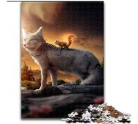 1000 Pieces Puzzles for Adults The Fox And The Squirrel Jigsaw Puzzles Made of cardboard,for Birthday Holiday Christmas 1000pcs(26x38cm)
