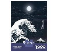 1000 Pieces Puzzles for Adults The Great Wave Night Japan Jigsaw for Adults Anti-Stress Toys Difficult Hard Difficult And Challenge 38x26cm/1000pcs